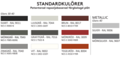 Standard colors